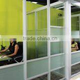 Lowest Cost Aluminum Frame Wall Glass Office High Partitions thumbnail-3