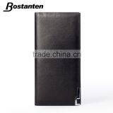 Large Men Long Purse Wallet Clutch Bag Leather Black Color thumbnail-1