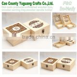 wooden tea box with hinged lid,wood box packaging for tea, wholesale wood tea box