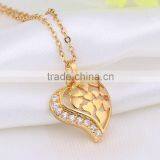 2014 new heart pendant gold jewelery necklace(AM-D0253)