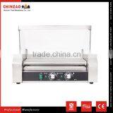 7 Rollers Stainless Steel Commercial Electric Hot Dogs Roller Grill Machine thumbnail-1