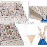 100% Cotton Canvas Kids Playing Teepee With Windows thumbnail-5