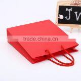 Biodegradable Promation Red Custom Made Paper Bags Packaging Bags With Cotton Handle thumbnail-3