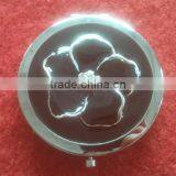 Folding Girls Makeup Mirror With Metal Flower Decor thumbnail-1
