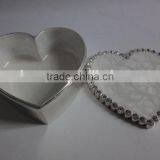 Heart Shaped Enamel Jewelled Metal Alloy Trinket Box thumbnail-3