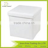 Store More Promotional Unique White Pu Home Goods Ottoman thumbnail-1