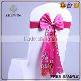 Korean Style Chair Satin Bow Tie for Wedding Chair Deco thumbnail-1