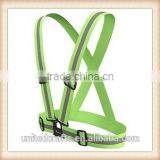 New High Visibility Safety Vest With Zipper Reflective Tape Strips Yellow thumbnail-3