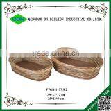 Custom Wood Chips and Willow Oval Heated French Bread Basket thumbnail-2