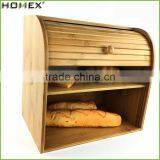 Bamboo Corner Bread Box for Kitchen Homex-BSCI thumbnail-2