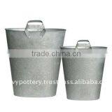 AWD Galvanized Zinc Vase,Galvanized Zinc Watering Can , Zinc Pot Planter, Zinc Planter for Gardening and Household thumbnail-1