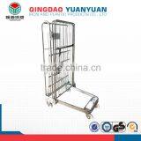 Wholesale 3 Sided Logistics Roll Pallet Trolley Metal Storage Container Rolling Cage Cart