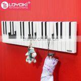 2016 New Design Home Wall Decoration Piano Wall Mount Hook Multifunction Clothes Coat Rack and Key Holder Wall Hook thumbnail-2