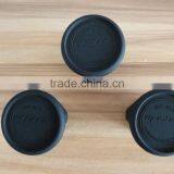 Octagonal Black Rubber Lacrosse Butt Ends Cap With Embossed Logo thumbnail-1