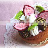 2017 Hight Quality New Products Hot Sale Interior Home Decoration Handmade Promotion Felt Happy Birthday Cake Made in China thumbnail-1