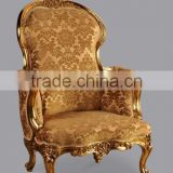 Gold leaf fabric sofa,french furniture chair