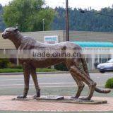 Large Outdoor Copper Sculptures Metal Bronze Cheetah Sculpture thumbnail-1