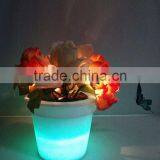 Cheap Home Decoration Plastic PE Solar Led Light Garden Flower Pot thumbnail-5