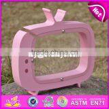 New Design TV Shape Girls Lovely Wooden Coin Bank With Logo Customize W02A253 thumbnail-4
