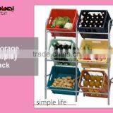Storage Metal Shelving Stainless Steel Food Display Rack Drink Display Rack