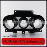 Auto Tuning Stainless Steel Sportycar Exhaust Tips for Ferrari 458 Carbon Fiber