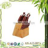 Aonong Eco-friendly 18 Piece Cutlery Set With Bamboo Block Knife Set