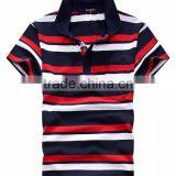 Short Sleeve Cotton Slim Striped Men Polo Shirt thumbnail-1