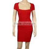 Black/Red/Black Cap Sleeve 2014 Sexy Mini Bodycon Women Rayon HL Bandage Dress Party Dress thumbnail-5