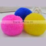 CX-A-66 Promotional Car Fur Ball Cute Keychain Real Fur Ball Rabbit Fur Ball thumbnail-4