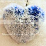 CX-A-02 Genuine Rabbit Fur Pendant Keyring ~ MIXED COLOUR thumbnail-3