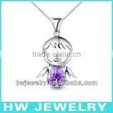 15086 Silver Amethyst Pendant thumbnail-1
