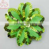 sequin lime green daisy flowers