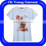 2016 Wholesale Comfy Wear Well Printed Round Neck T-shirt for Women thumbnail-1