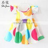 ShiJ Baby Girls Dresses Colorful Polka Dots Ruffles Kids Clothes thumbnail-1