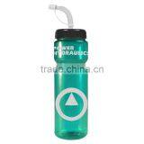 USA Made 28 oz Transparent Sports Bottle With Straw Lid - BPA/BPS-free, FDA Compliant and Comes With Your Logo thumbnail-2