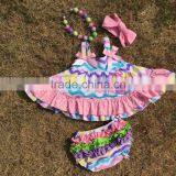 2015 Easter Romper Baby Romper With Tutu Dress Sleeveless With Matching Headband and Necklace Set thumbnail-1