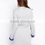 Open Front Design Lightweight Bath Robe,women Lace Trim Robe With Self-tie Belt thumbnail-3