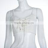 Latest Design Girls Top Polyester Crop Top and Lace Up Sleeveless Nightclub Top thumbnail-1