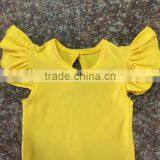 Toddler Girls Soild Color Cotton Romper Flutter Sleeve Romper Baby Bulk Boutique Baby Girl Rompers Wholesale 2016 thumbnail-5