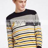 2017 Hot New Wool Boys Stripe Round Neck Pullover Custom Sweater for Men thumbnail-3