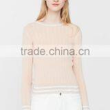 Ladies Branded Stylish Tight Thin Pullover Sweater From Shantou OEM Factory thumbnail-2