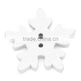 Wholesale 25mmx24mm Christmas Snowflake Two Holes Wood Button for Decorating thumbnail-1