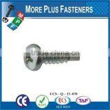 Made in Taiwan Pan Head Phillips Recess Stainless Steel Zinc Plated Zinc Finish Self Drilling Screw thumbnail-2