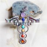 Angle's Wing Healing Point Chakra Pendant Crystal Gemstone Beads For Necklace
