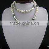 Fashion Pearl Necklace Glass Crystal Bead Necklace for Lady thumbnail-4