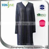 Women Cardigan With Lcae Hem Long Cardigan thumbnail-1