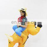 HI adult cow costume inflatable bull ride on animal costume for party