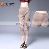 2016 New Arrival Factory Supply Khaki and Black Female Crop Jeans Thick Girls Tight Jeans Pants thumbnail-1
