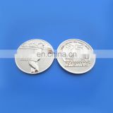 3D silver embossed logo challenge coin for baseball