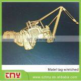 Round Metal Gold Jewelry Plate;small Custom Engraved Metal Jewelry Tags thumbnail-2